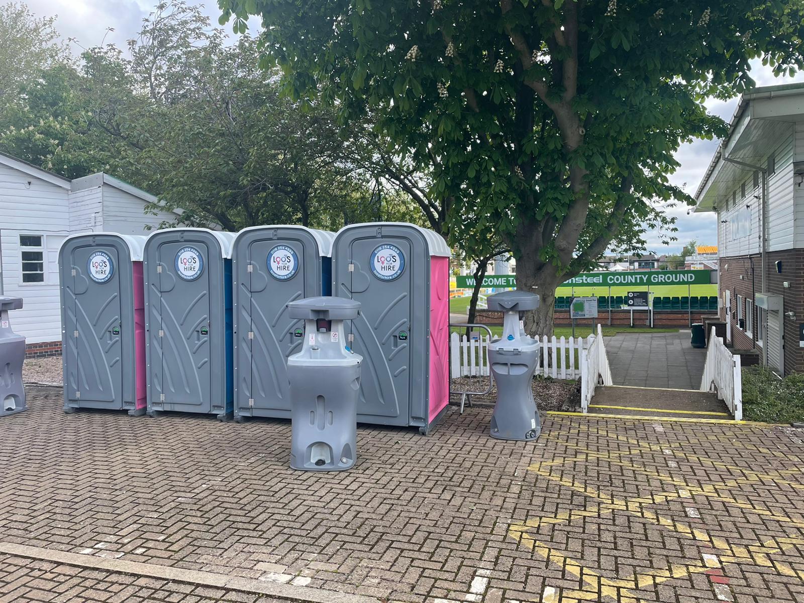 Toilet hire and hand sanitisation unuits