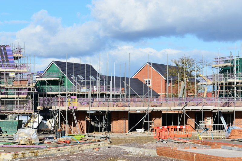 Housing development construction site