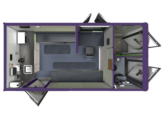 Welfare unit 16ft - transparent